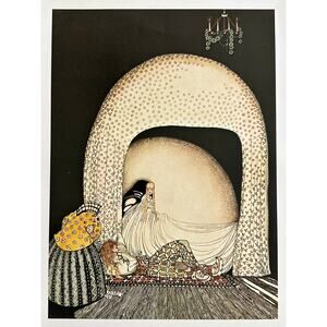 Princess, Waking Up, The Widow’s Son, Bedchamber, Art Nouveau, Kay Nielson, Uniq